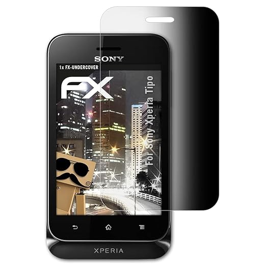 atFolix Blickschutzfilter für Sony Xperia Tipo Blickschutzfolie, 4-Wege Sichtschutz FX Schutzfolie