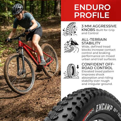 Fincci Bici Copertoni MTB 27.5 x 2.25 - Coppia Pieghevole Nero Pneumatici 57-584 con Antiforatura 1mm - Biciclette Gomme 27,5" per Adulto Donna e Uomo - Imballaggio Accessori per Mountain & E bike