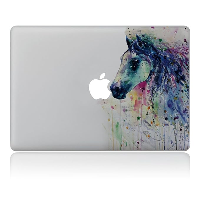 GTNINE MacBook Stickers Decals Laptop Decorative Skins Removable Vinyl Sticker for MacBook 13 inch Pro/Air/Retina (Crying Horse Planting) best decorative laptop stickers