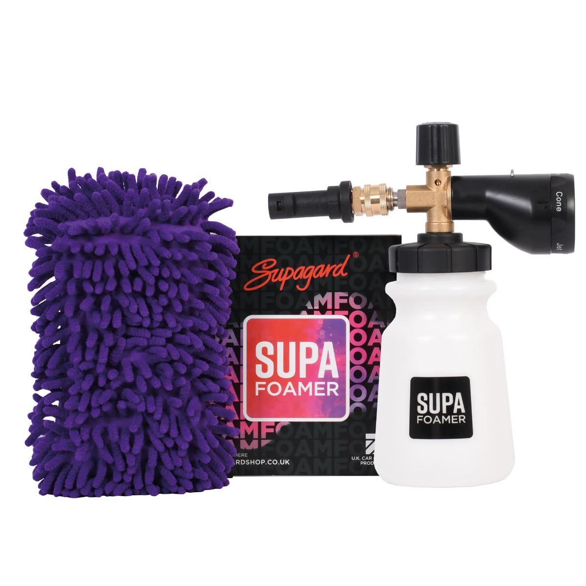 Supagard SupaFoamer Snow Foam Gun 5 Spray Setting 1lt Bottle