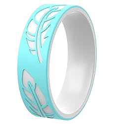 ThunderFit Laser Engraved Silicone Rings for Men