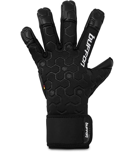 Buffon Atom Professional Goalkeeper Gloves – Unisex G-Flat Cut, 3.5 mm German Latex Prime Grip Palm, Outlast® Temperature-Regulating Backhand, Punching Zone & Extended (Aqua, 8) : Sports & Outdoors