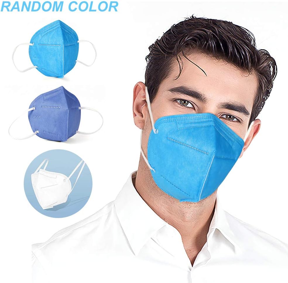 Mouth Mask, Anti Dust Mask Foldable KN95 PM2.5 Mask Anti Smog Allergy Mouth Face Mask, 4 Layer Filter Insert Anti Pollution Mask, Filtration above 95% Fog-free Glasses Face Mouth Mask, Random Color