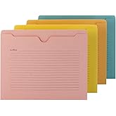 Smead Notes File Jacket, Letter Size, Straight-Cut Tab, Flat-No Expansion, Assorted Colors, 12 per Pack (75616)