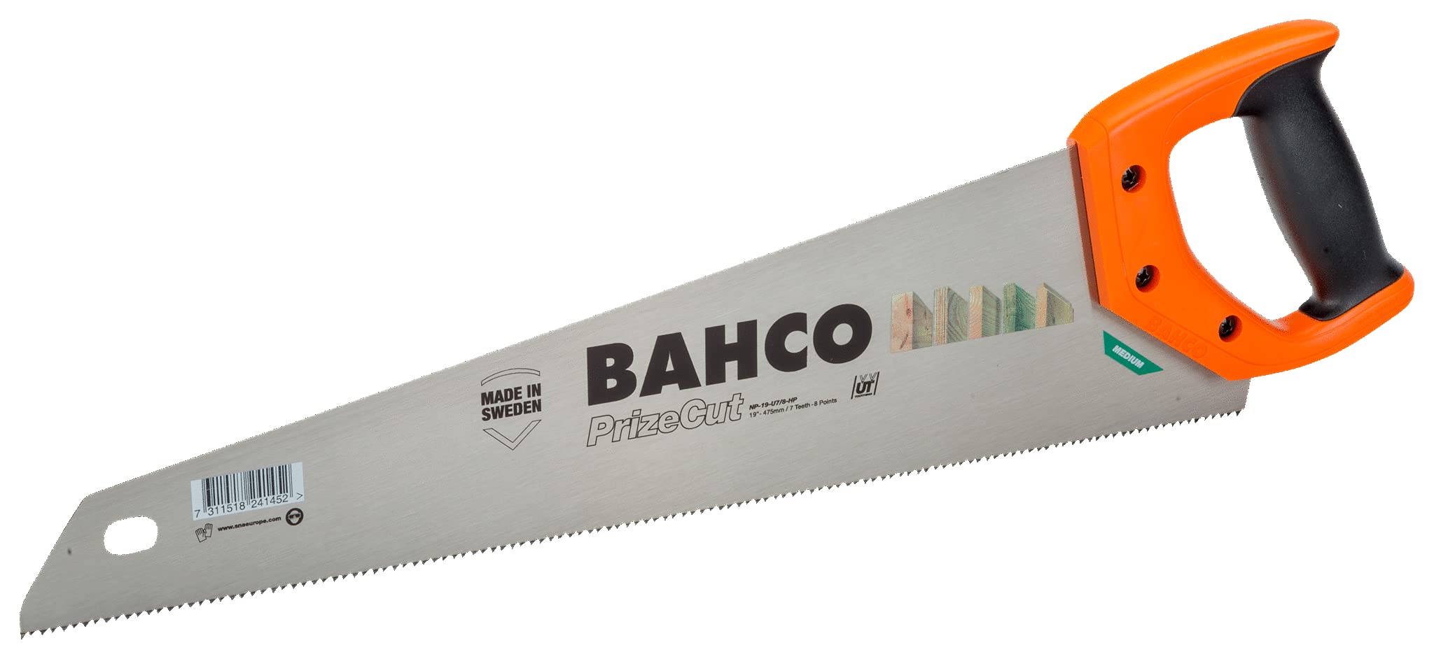 Bahco NP-22-U7/ 8-HP 22-inch Hardpoint Handsaw - Orange