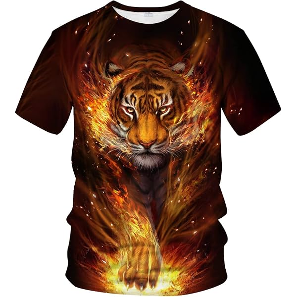 0658 １点物　3DーTIGER TEE 2020 New Tiger 3d T Shirt Men Women Children Summer Fashion