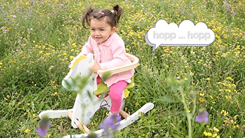 roba Schaukelpferd 'kleiner Racker', Schaukeltier aus Holz mit Bedruckung, Schaukelsitz mit abnehmbarem Schutzring, Schaukelspielzeug ab 12 Monate – Bild 8