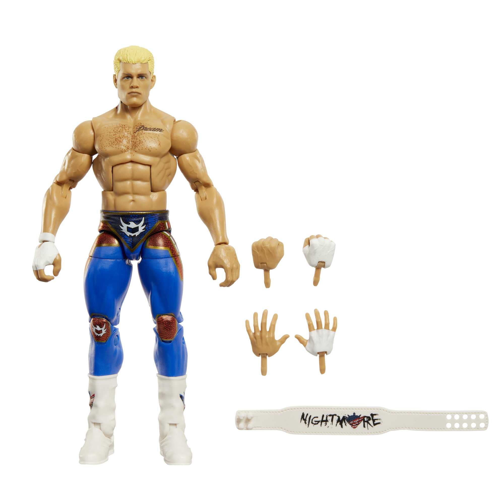 WWE Action Figures, WWE Elite Cody Rhodes Figure with Accessories, Collectible Gifts, HKN85, Multicolor
