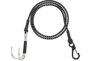 RXZIXYL 1/10 RC Crawler Elastic Force Escape Rope,Kinetic Winch Strap, 1/10 Scale RC Accessories Rescue Trailer Hook for Axial SCX10 Traxxas TRX4 Upgrade Parts (Black)