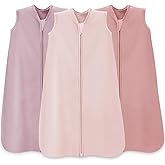 Wrrernsin Baby Sleep Sack 0-6 Months,100% Cotton TOG 0.5 Wearable Blanket for Newborn and Infant, 3 Pack 2-Way Zipper Lightweight Sleeping Bags for Toddler