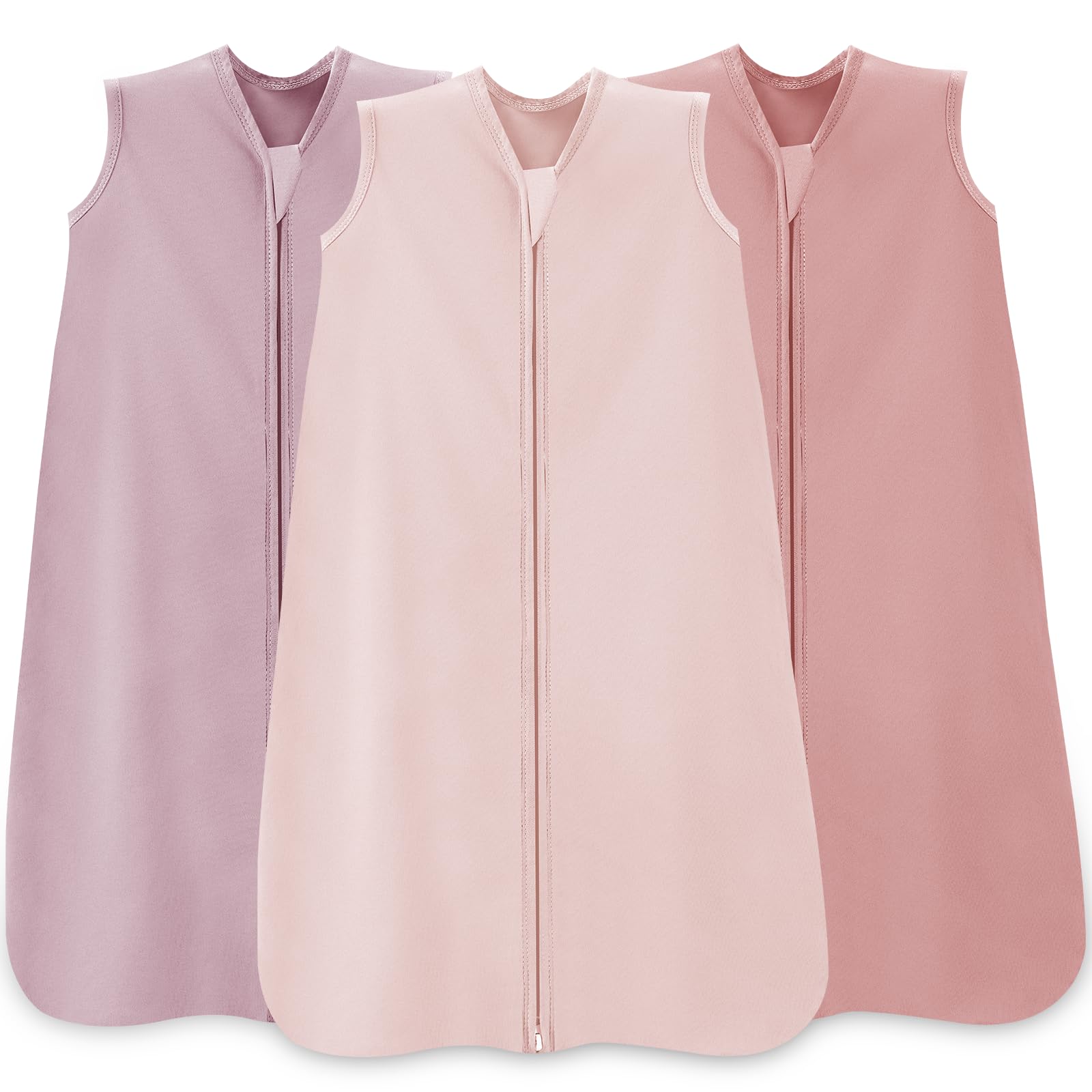 Wrrernsin Baby Sleep Sack 0-6 Months,100% Cotton TOG 0.5 Wearable Blanket for Newborn and Infant, 3 Pack 2-Way Zipper Lightweight Sleeping Bags for Toddler