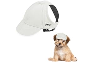 SHIFENMEI Dog Baseball Cap Pet Dog Sun Protection Visor Hat with Adjustable Strap Sport Hat, Dog Sunscreen Hat Baseball Cap Outdoor Sports Hat with Ear Holes Chin Strap Adjustable Hat for Small Dog