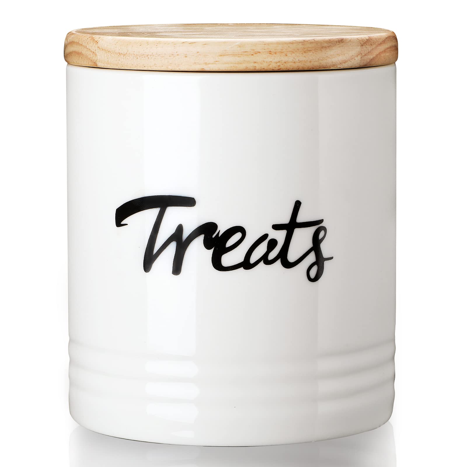 Photo 1 of ***BLACK****LEETOYI Cat Treat Container with Lid, Ceramic Dog Treat Jars 4.5-Inch 31oz