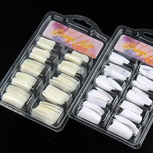Fashion Zone 5 in1 Nail Art Basic DIY Set Artificial French Nail Tip False Nail tips Clipper Glue Tools
