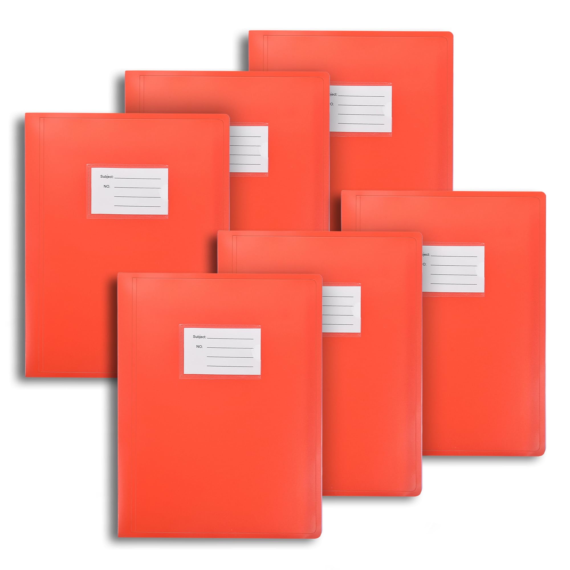 A4 Display Folder by Arpan | 104-Pocket Portfolio Book for School Projects, Certificates & Choir Folders | Durable Book Folder for Daily Use – (Red Pack of 6)