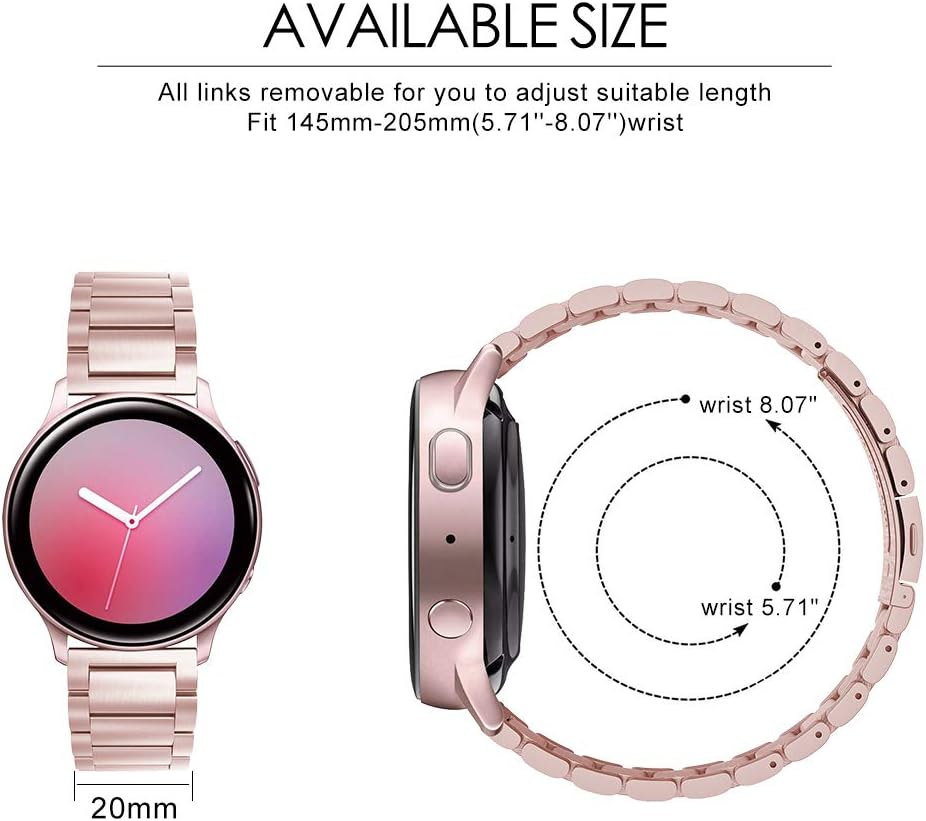 Syxinn Strap for Galaxy Watch 4/4 Classic 42mm 46mm/5/5 Pro 45mm/6/6 Classic/3 41mm/Galaxy Watch Active/Active 2 40mm 44mm Strap Band - Image 3