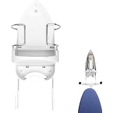Alpinista Ironing Board Hanger, Ironing Board Holder Wall Mount | Laundry Rooms Storage Organizer, Fits T&amp;U Shaped Style, White