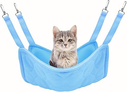 Idepet Lit De Refroidissement De Chat De Hamac D Animal Familier Lit Accrochant Confortable De Tapis De Coussin Frais De Chat De Double Usage Pour Le Chaton De Chats Amazon Fr Cuisine Maison