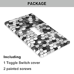 Pznen Sliver Sequins Single Toggle Light Switch