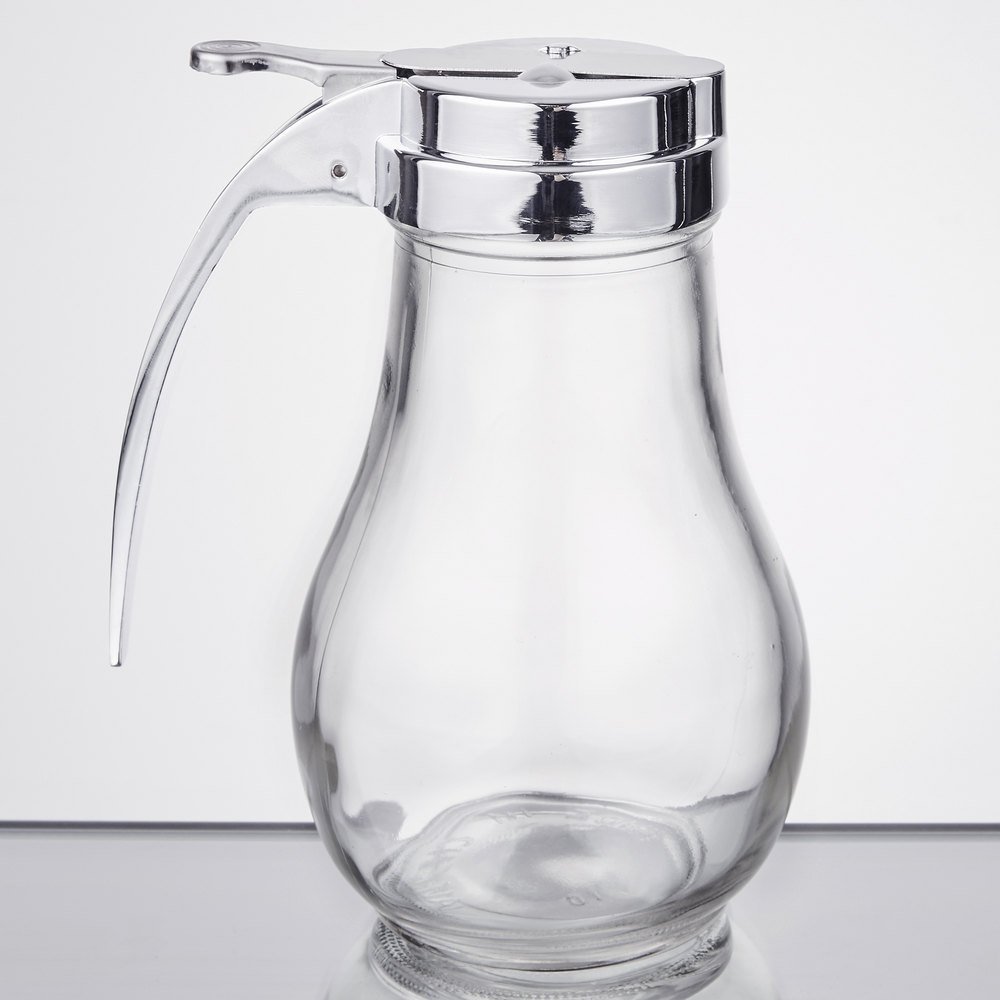 6Ounce Glass Syrup Dispenser, Retro Style Bulb Jar Syrup Dispenser