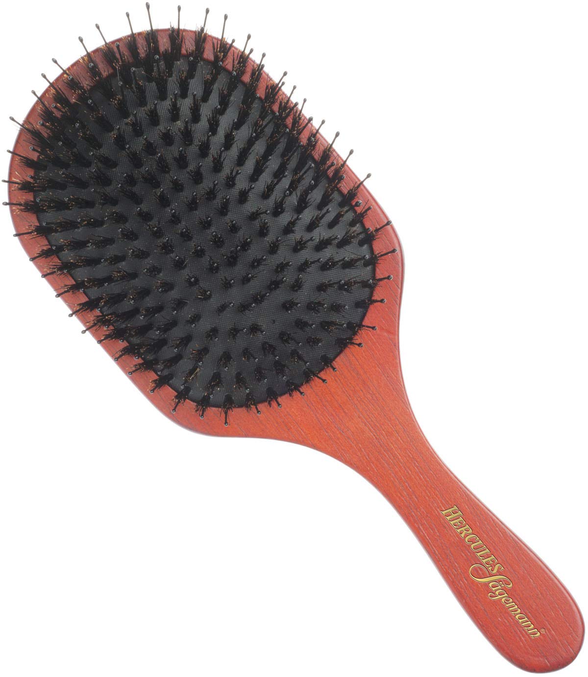 Hercules Sägemann - Large Oval Grooming Brush (9650), 13 Rows, with Boar Bristles, Perfect for Healthy Hair