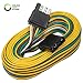 ONLINE LED STORE 4-Way Flat Wishbone-Style Trailer Wiring Harness Kit [25' Male & 4' Female] [18 AWG Color Coded Wires] [SAE J1128 Rated] with 4 Flat Connector for Under or Over 80" Wide Trailers
