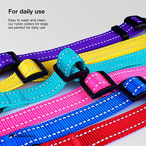 CollarDirect Reflective Dog Collar, Safety Nylon Collars for Dogs with