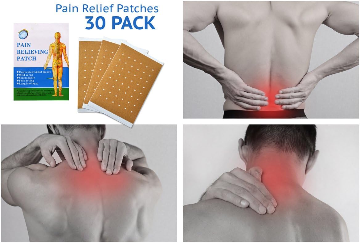 Back Pain Relief Patch 30 Pack/Natural Heat Therapy for Sore Muscles and Joint Pain