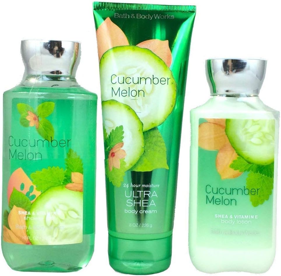 Bath & Body Works Signature Collection Cucumber Melon Gift Set Body