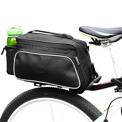 Roswheel Fashion Practical Bicycle Trunk Pannier Bike Rear Carrier Bag Pack Impact Resistance and Tear-resistant Black