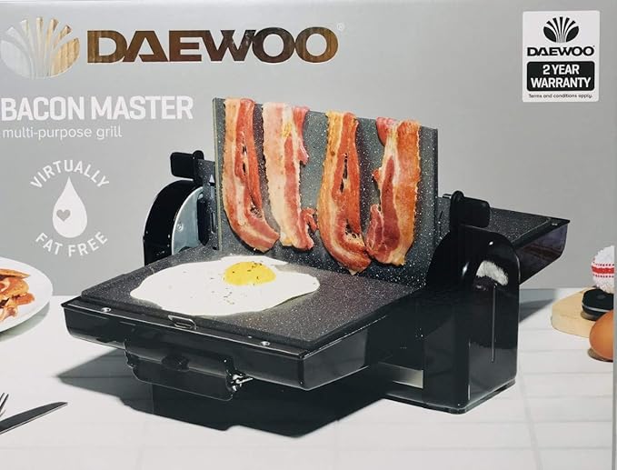 Daewoo Bacon Master 900W Power Provides Constant, Even Cooking Amazon