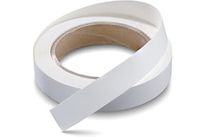 FAKILO Melamine Edge Banding White 3/4 inch x 25 ft Veneer Edging Easy Application Iron on Edge Banding Tape for Cabinet Plywood Repairs Furniture Restoration