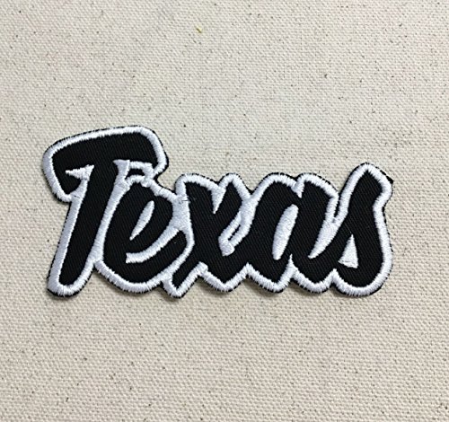 Texas - Black/White - Team Mascot - Words/Names - Iron on Applique/Embroidered Patch