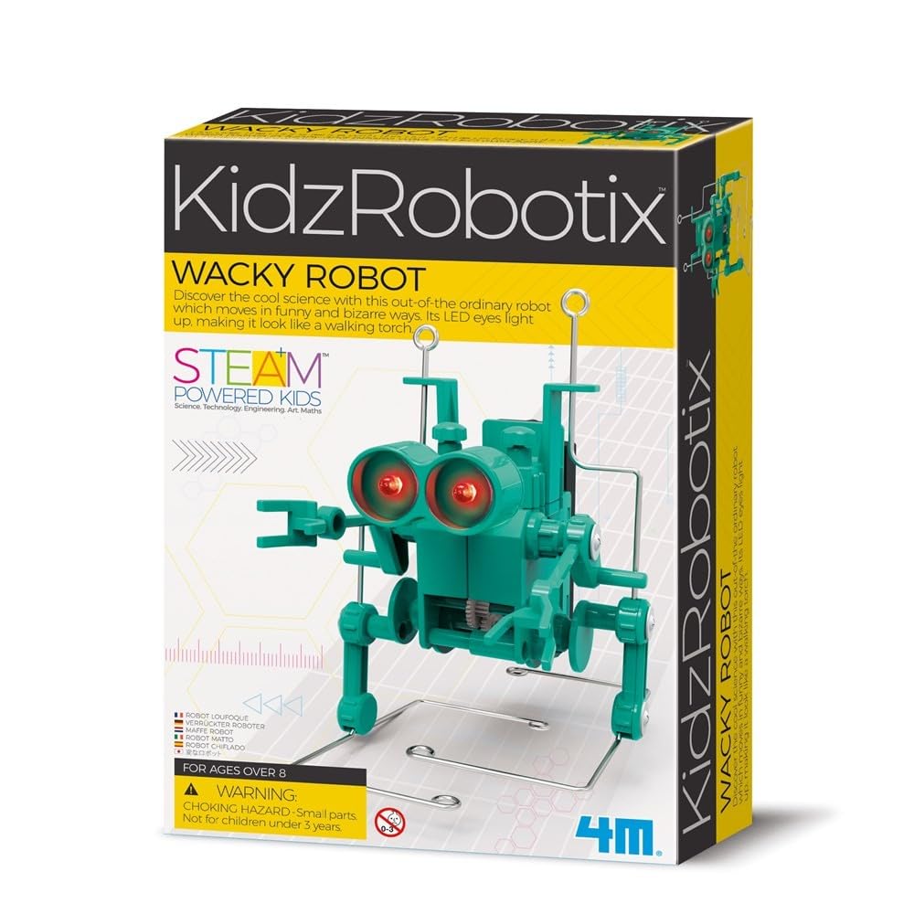 4M Kidz Robotix - Wacky Walking Robot, Educational Science and Activity Kit for Ages 8+