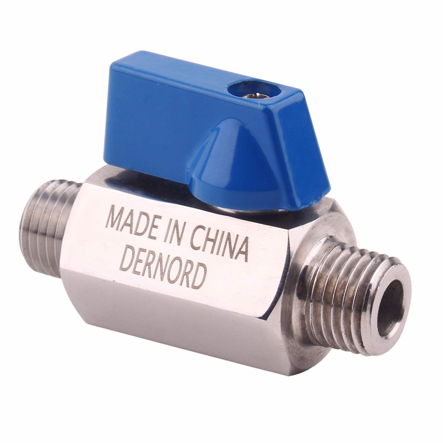 Galleon DERNORD Stainless Steel Ball Valve 1/4 Inch NPT Thread Male Small Mini Ball Valve (1