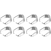 uxcell 200Pcs Pinch Clip Clasp, 4 x 9mm Pinch Clip Pendant Bail Connector Stainless Steel Pinch Bail for Pendants Jewelry Making DIY Craft, Steel Color
