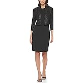 Calvin Klein Women's Three-Quarter-Sleeve Shimmer Shrug