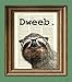 The Dweeb Sloth in black glasses illustration beautifully upcycled dictionary page book art print