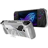 Miimall Protective Case for ROG Ally X 2024 Game Console,Slim Fit for Asus Rog Ally X Cover Case Kickstand, Shockproof Anti-Scratch Ultra Clear Case for ASUS ROG Ally X 2024 Accessories (Clear)