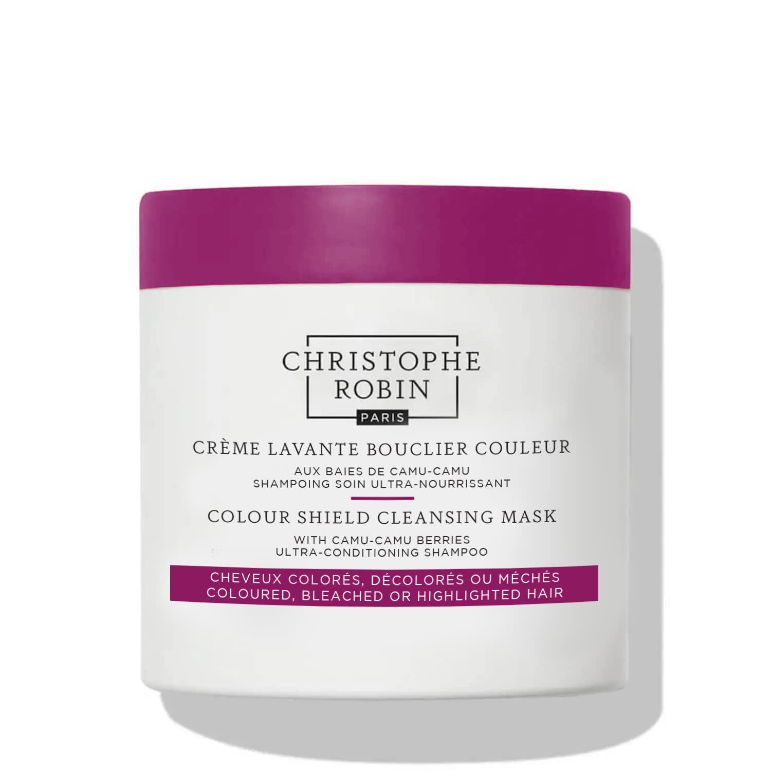 Christophe Robin Colour Shield Cleansing Mask 250ml – Deep Cleansing & Colour Protection Treatment – Gently Removes Build-Up While Preserving Colour Vibrancy