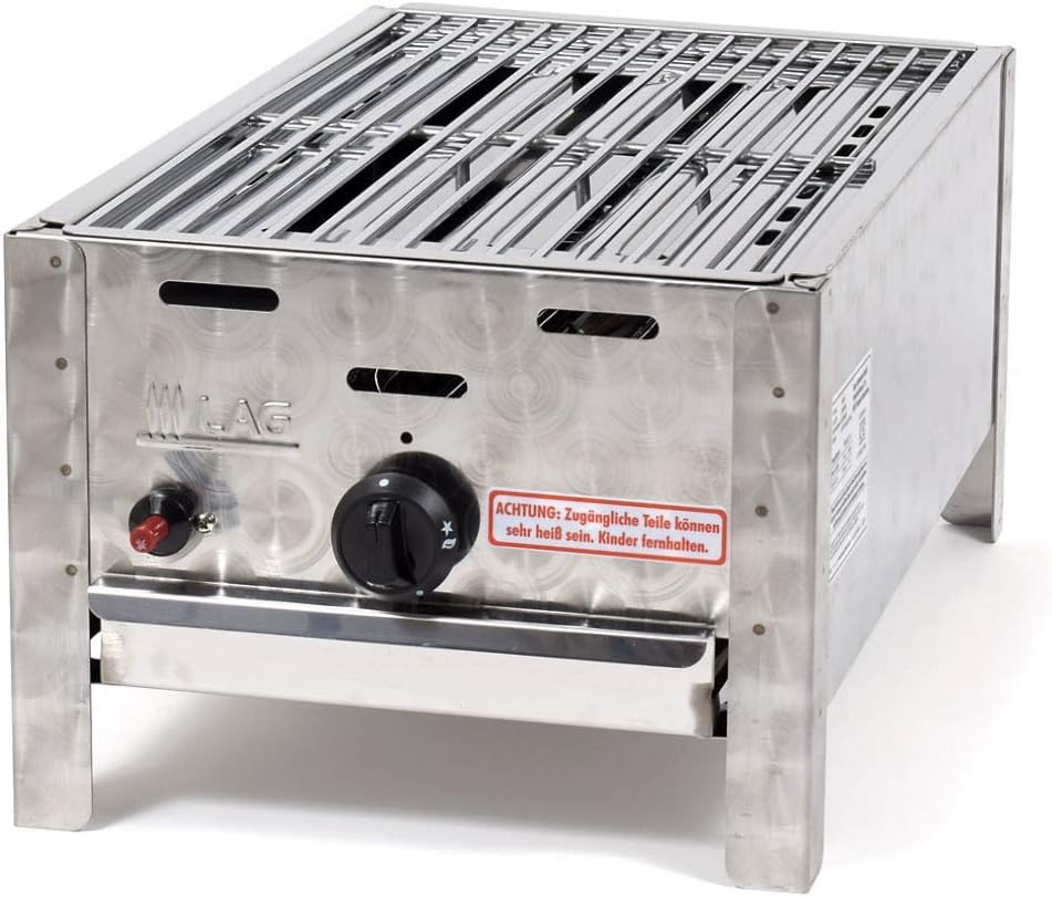 LAG Gasgrill 1-flammig 3,65 kW mit Grillrost, Grill, Gastrobräter, Profigrill Verein