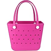 Addoklm Lightweight Extra large Rubber Beach Bag Small mini Tote Bag for Gym Waterproof medium Open Handbag for Pool Sports