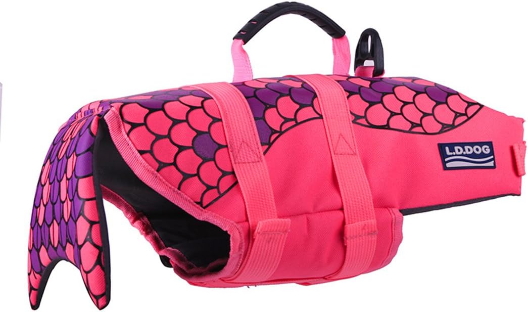 XIAOYU Dog Life Jacket, Adjustable Pet Life Preserver Safety Dog Swimming Pool Vest - Image 3