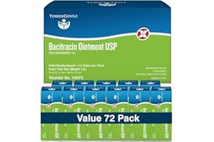 TENDERGENTLE Bacitracin Antibiotic Ointment with Zinc USP - 1 oz Topical Antibiotic First Aid Ointment, Case of 72 - Helps Prevent Infection in Minor Cuts, Scrapes, and Burns