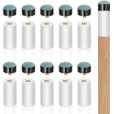 Uncle Yang Pool Stick Tips Billiard Cues Tips (12mm/13mm, 5pcs Each) | Pool Cue Tips Replacement Kit Screw On Pool Stick Tips with White Pool Cue Stick Ferrules for Stick Tip Replacement