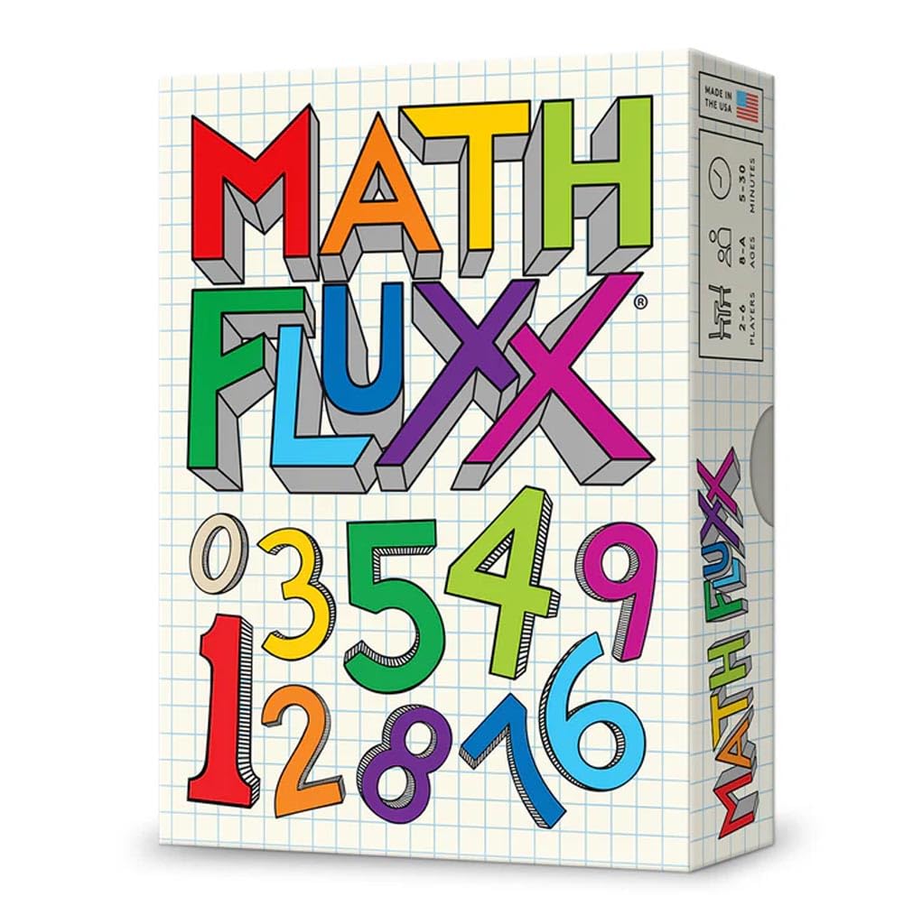 Looney Labs | Math Fluxx | Board Game | Ages 8+ | 2-6 Players | 5-30 Minutes Playing Time