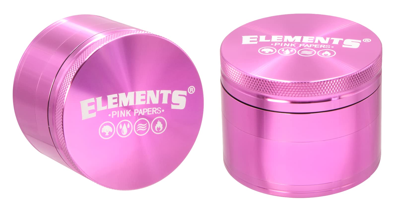 ELEMENTS 20564 Grinder 61 mm 4-Piece Aluminium Pink