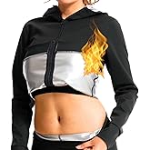 Sauna Jacket Top Weight Loss Sweat Suit Shirt Workout Exercise Women Girls
