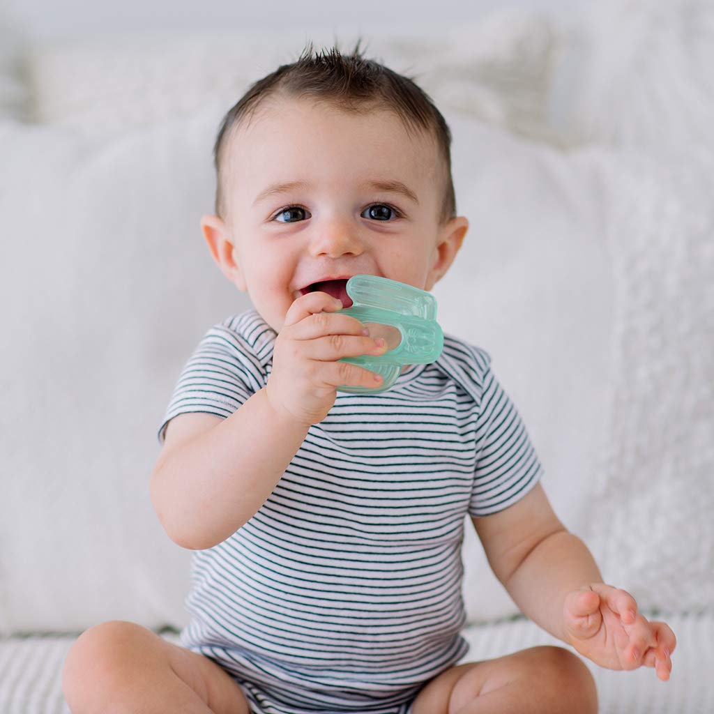 Itzy Ritzy Water-Filled Teethers; Set of 3 Coordinating Cactus Water Teethers; Cutie Coolers are Textured On Both Sides to Massage Sore Gums; Can Be Chilled in Refrigerator; Set of 3 Green Cacti : Baby