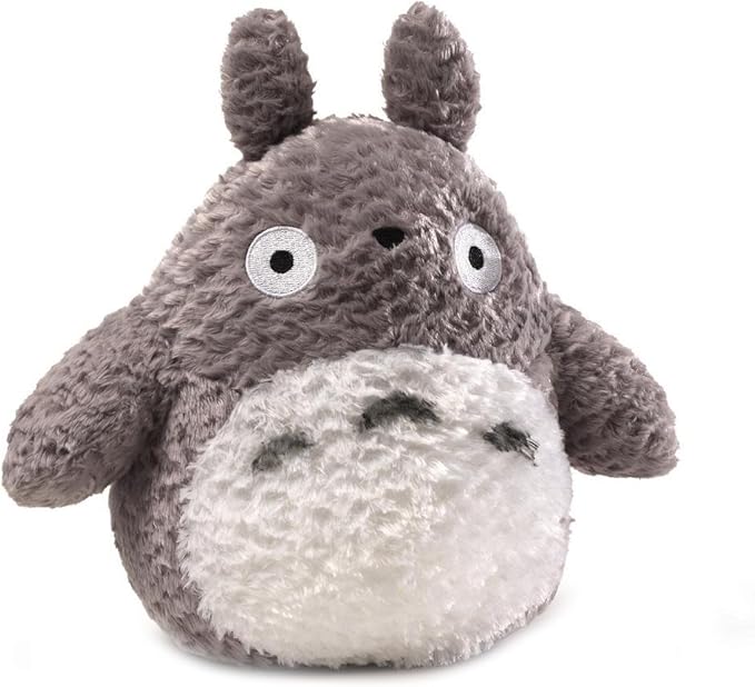 Amazon Com Gund Fluffy Totoro Stuffed Animal Plush In Gray 9 Gund Toys Games